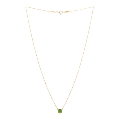 Tiffany 18K Yellow Gold Jade Elsa Peretti Color By The Yard Pendant Necklace 2 of 3