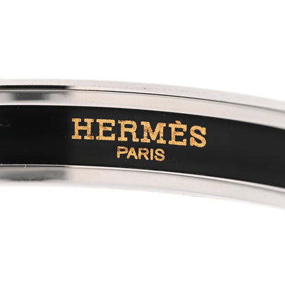 Hermes Enamel Printed Narrow Grand Apparat Bracelet Black 5 of 6