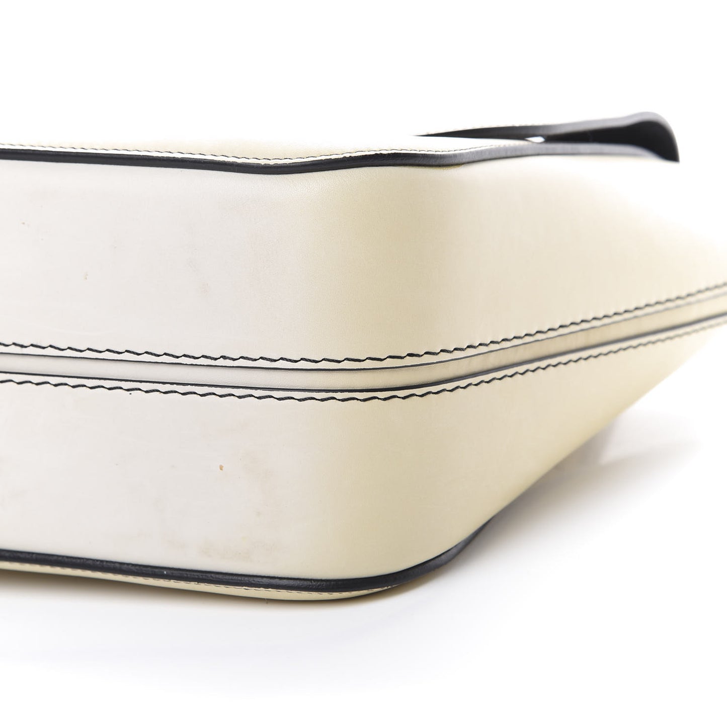 Natural Calfskin Small Square With Pocket White