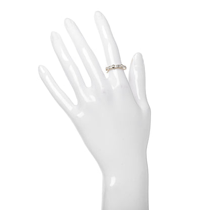Tiffany CARTIER 18K Yellow White Gold Diamond Contessa Band Ring 49 4.75 2 of 7