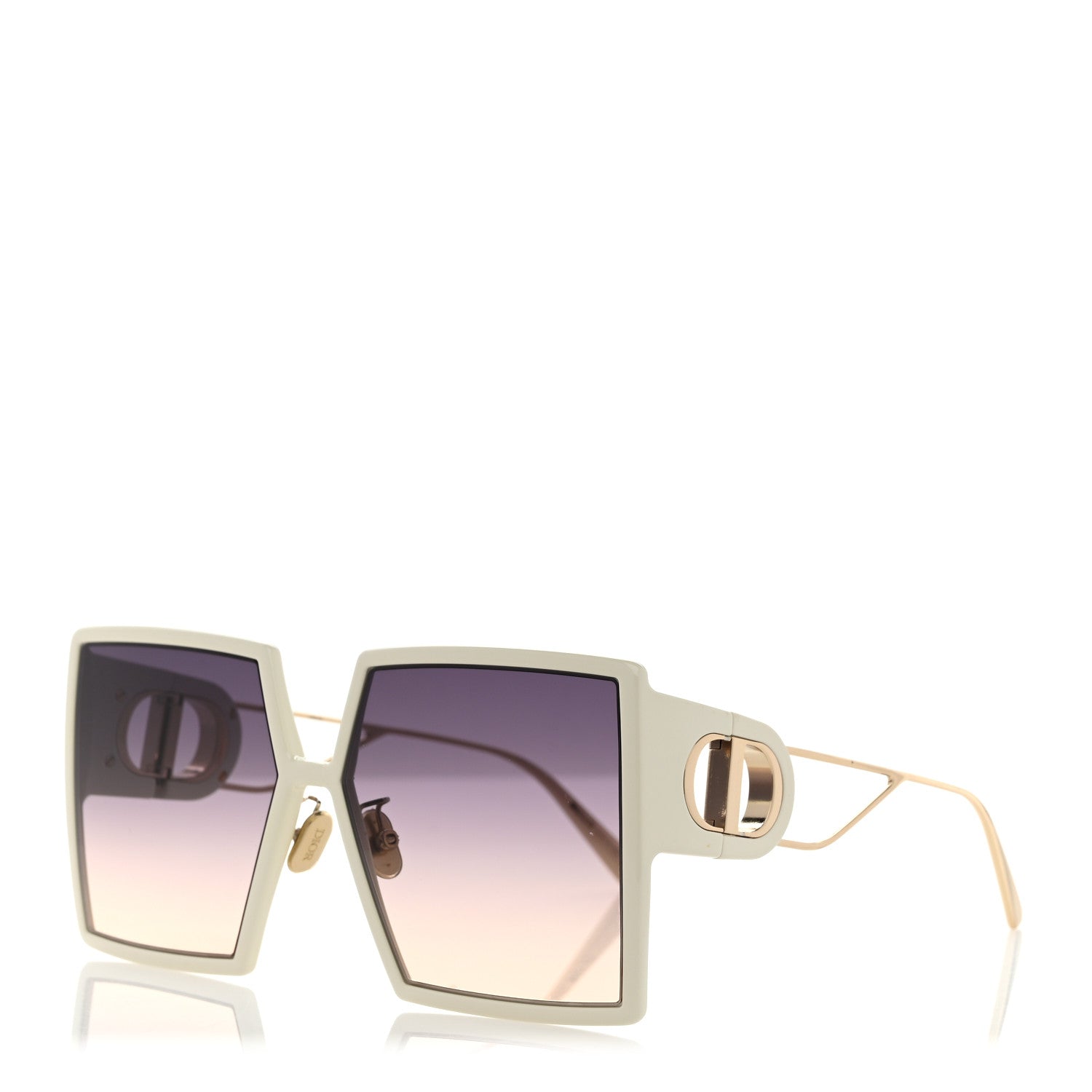 Christian Dior Square Mirrored 30 Montaigne Sunglasses White 1 of 8