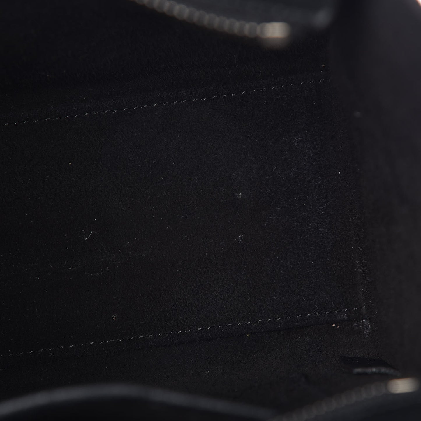 Drummed Calfskin Nano Luggage Black