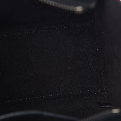 Celine Drummed Calfskin Nano Luggage Black 8 of 8