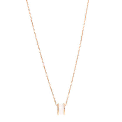 Bulgari 18K Rose Gold White Ceramic B.Zero1 Pendant Necklace 1 of 8