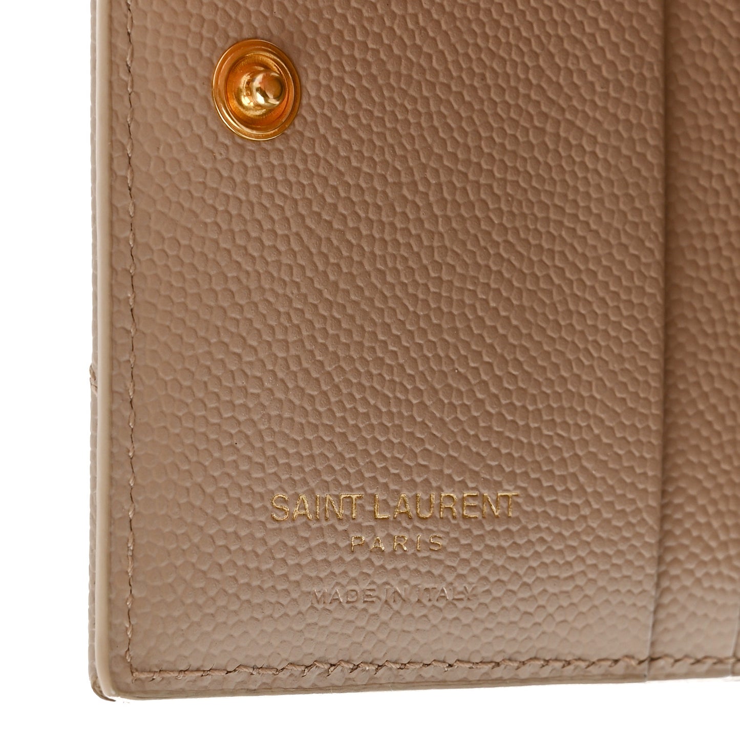 Grain De Poudre Matelasse Chevron Monogram Zipped Card Case Dark Beige