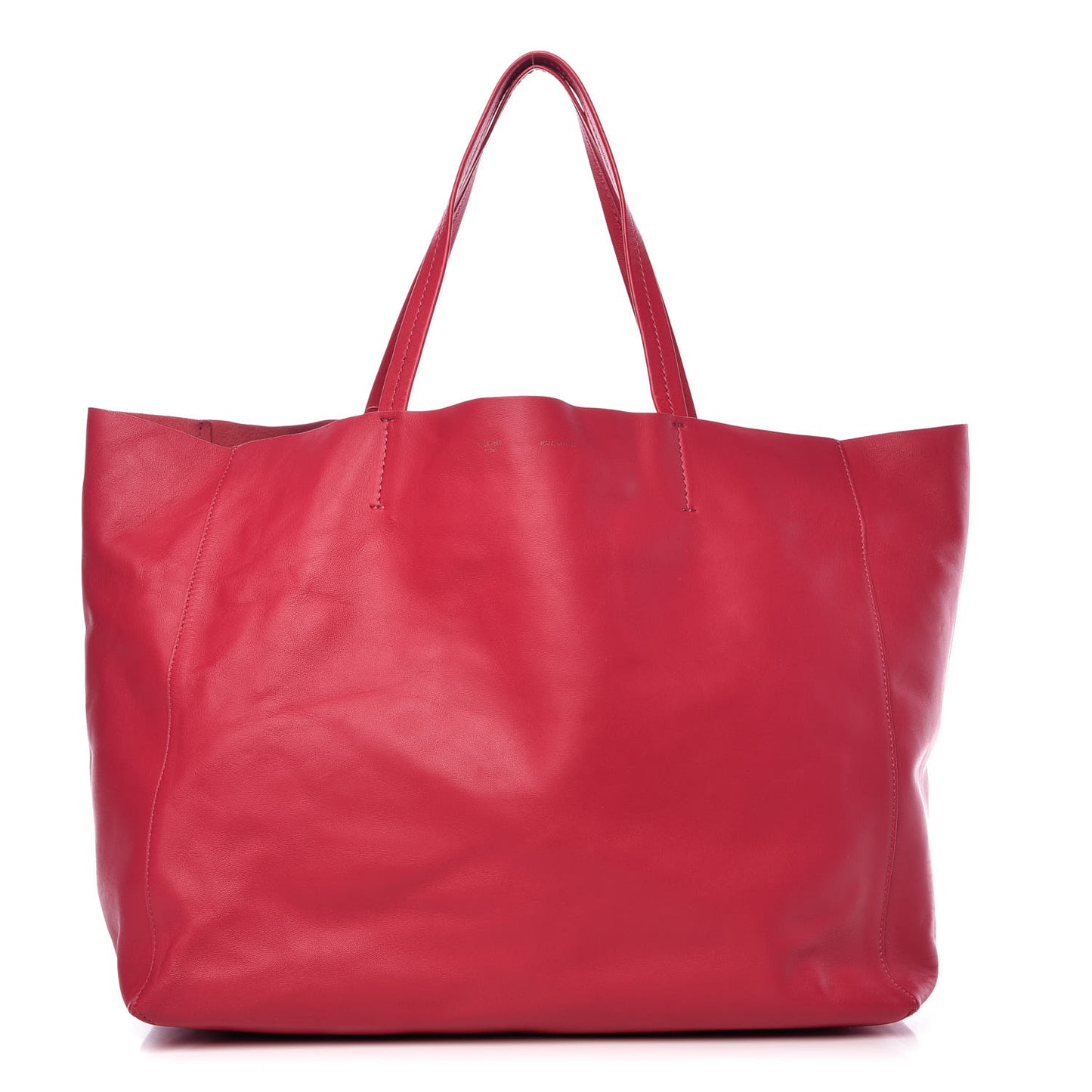 Lambskin Horizontal Cabas Fuchsia