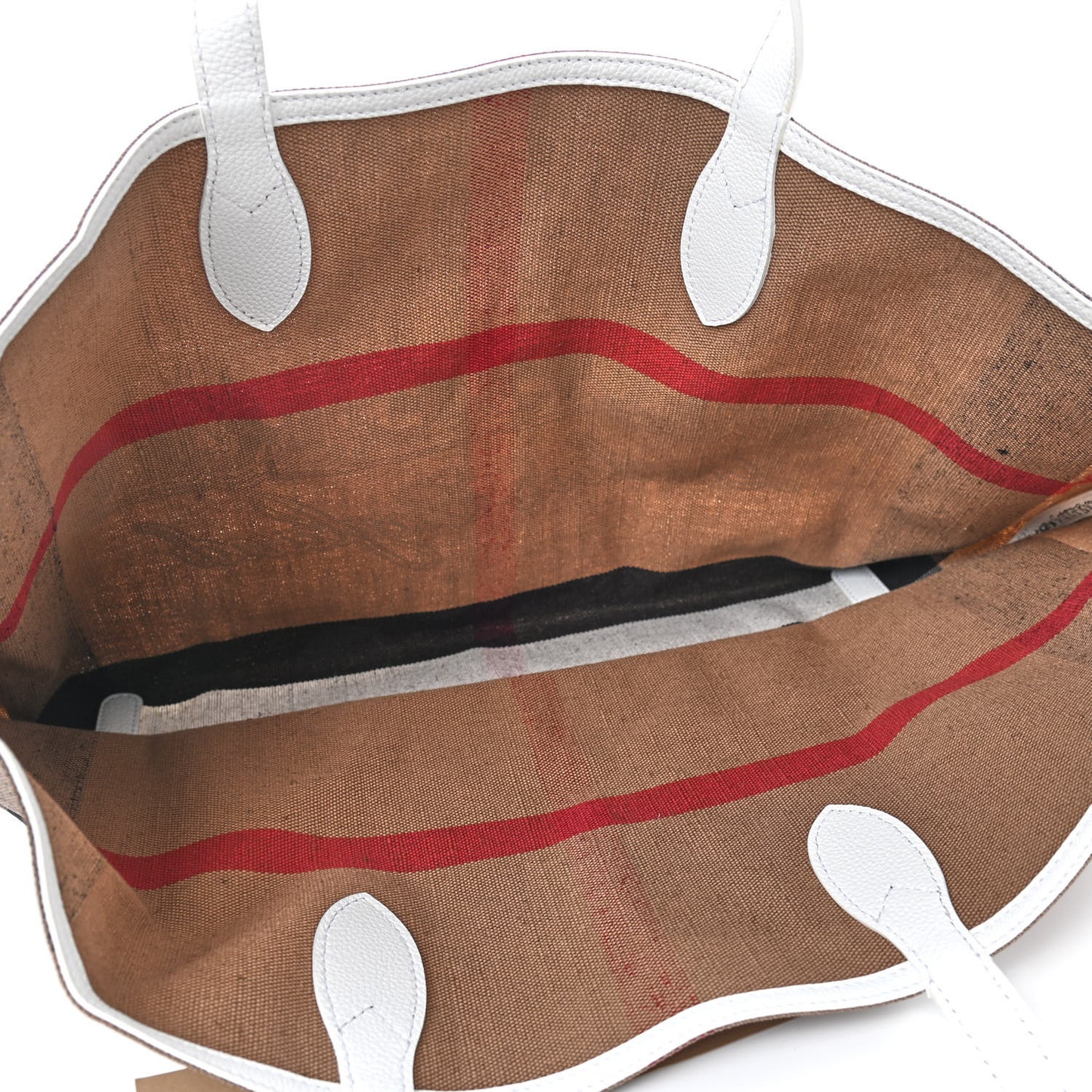 Coated Canvas Mega Check Medium Doodle Tote White