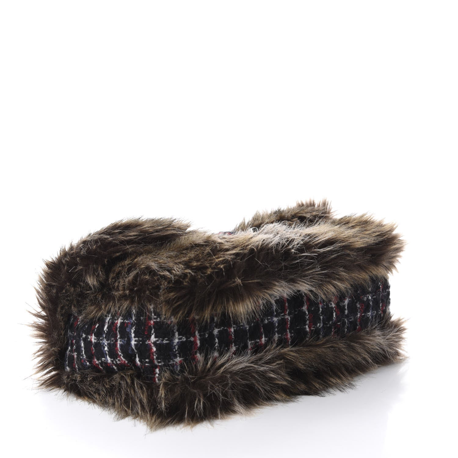 Chanel Tweed Arctic Fantasy Fur Flap Blue Red 4 of 10