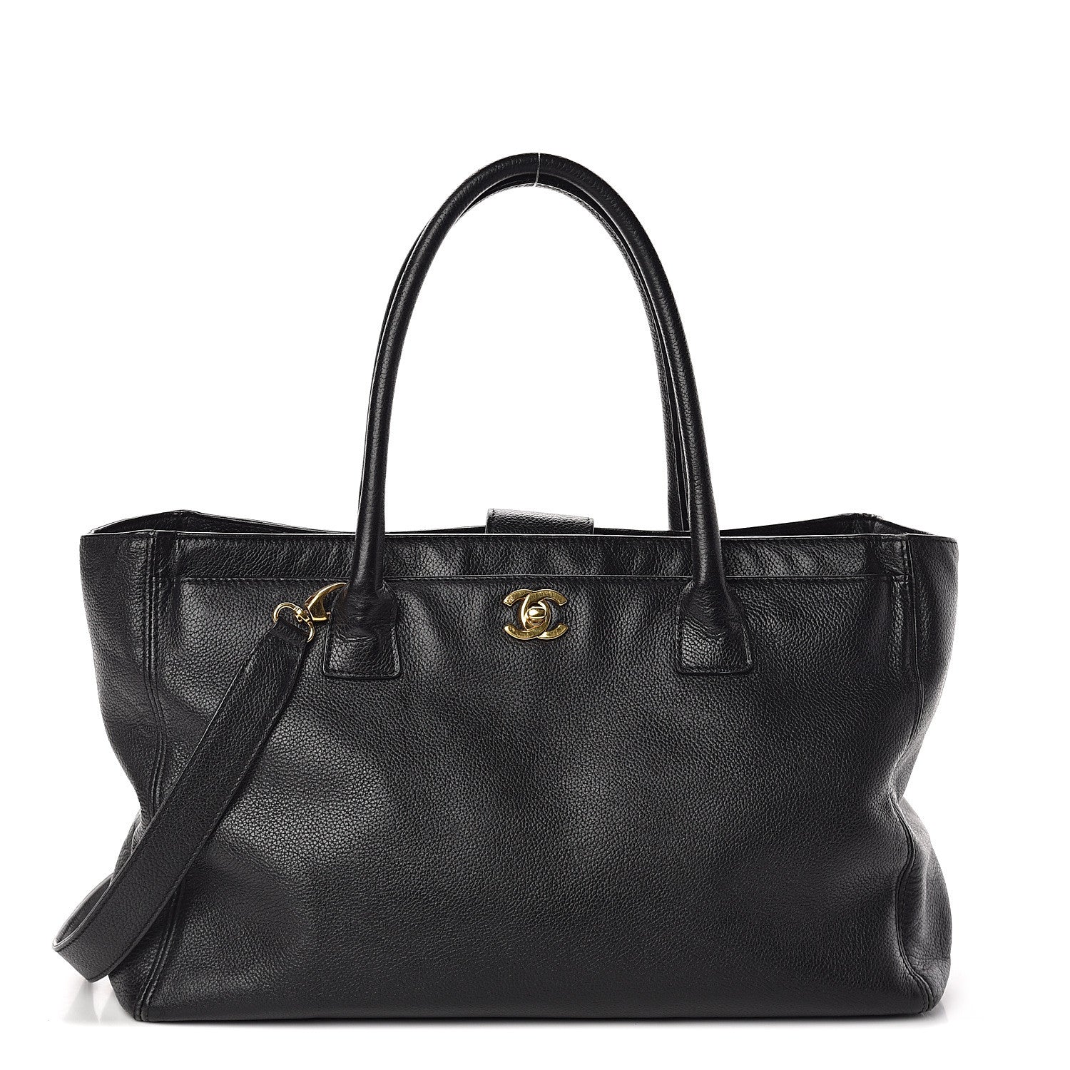 Chanel Calfskin Cerf Shopper Tote Black 1 of 9