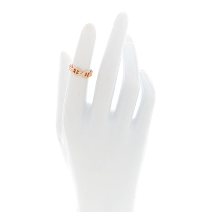 Hermes 18K Rose Gold PM Chaine d'Ancre Enchainee Ring 47 4 2 of 6