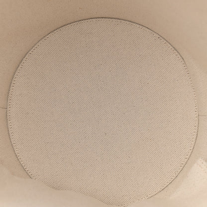 Saint Laurent Linen Calfskin Rive Gauche Basket Tote Optic White Tan 5 of 13