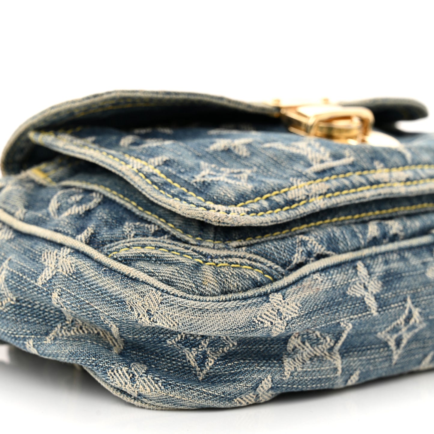 Monogram Denim Bum Bag Blue