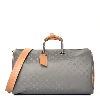 Louis Vuitton Monogram Titanium Keepall Bandouliere 50 1 of 9