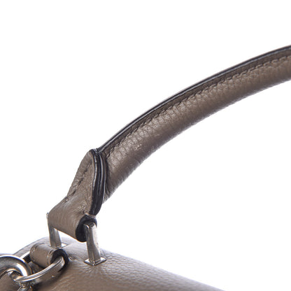 Celine Drummed Calfskin Suede Small Trapeze Souris 8 of 8