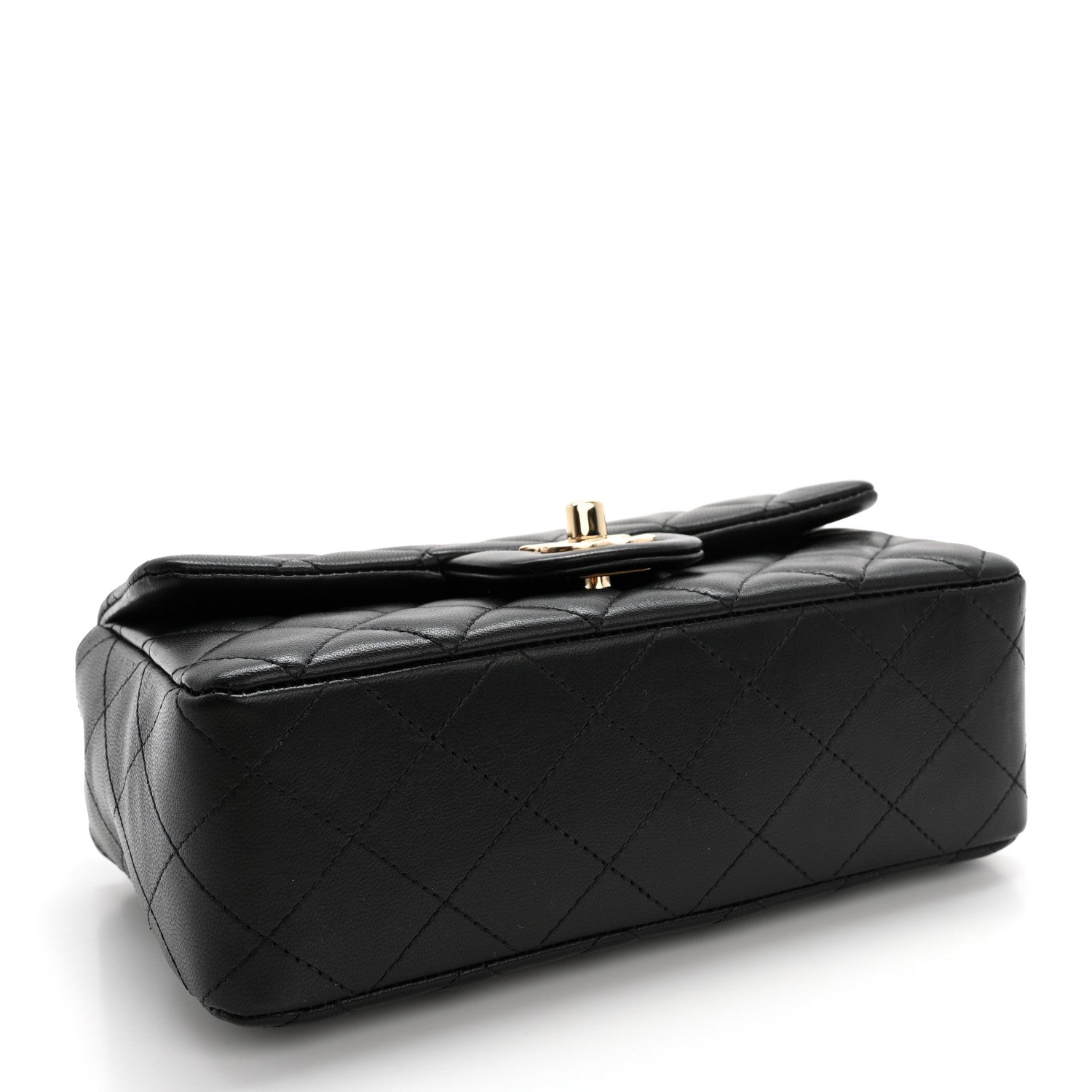 Chanel Lambskin Quilted Mini Rectangular Flap Black 4 of 13