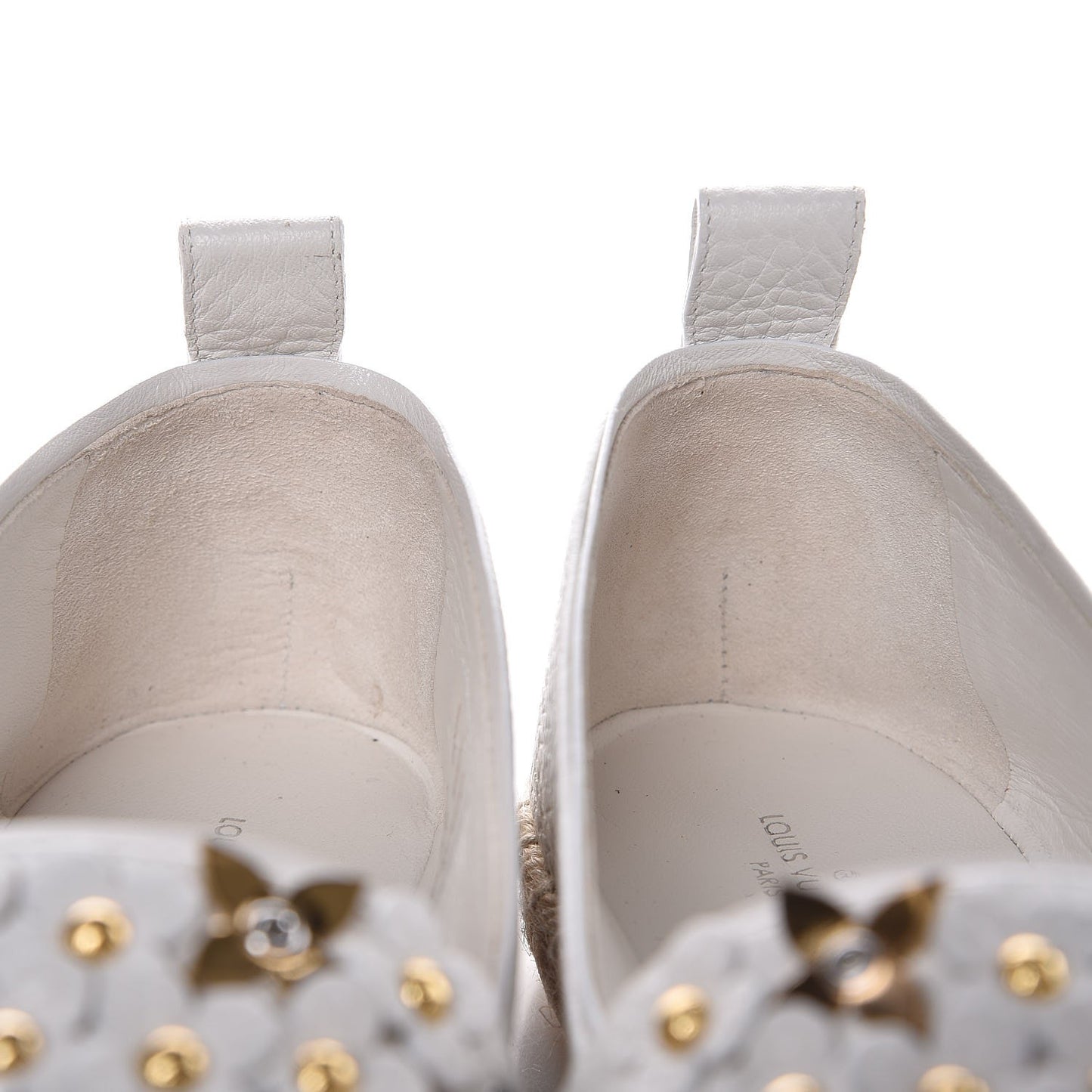 Calfskin Tropical Bloom Espadrille Flat 38 White