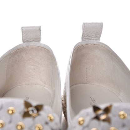 Louis Vuitton Calfskin Tropical Bloom Espadrille Flat 38 White 9 of 11