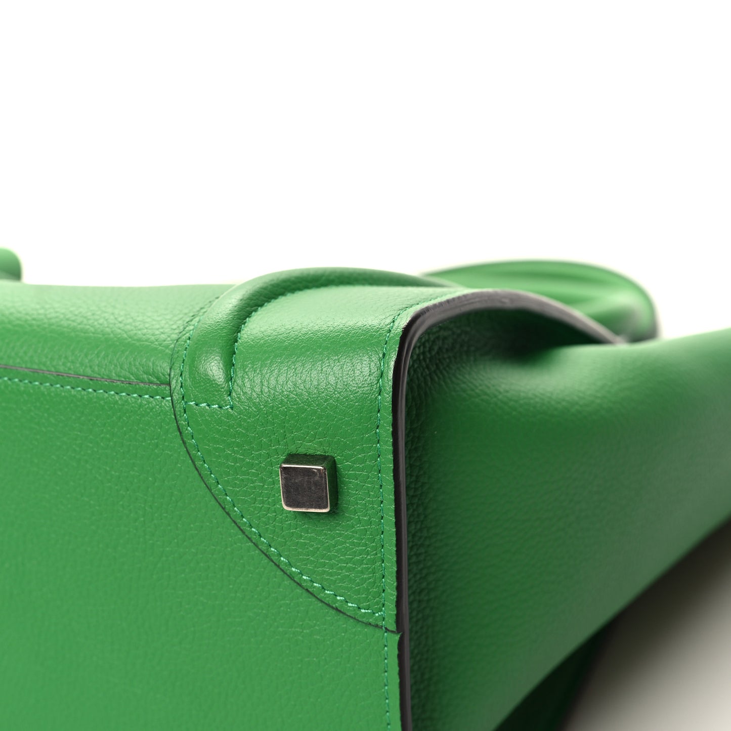 Drummed Calfskin Mini Luggage Mint