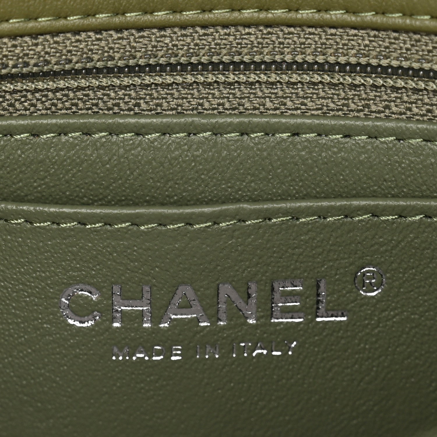 Chanel Lambskin Quilted Mini Rectangular Flap Green 6 of 10