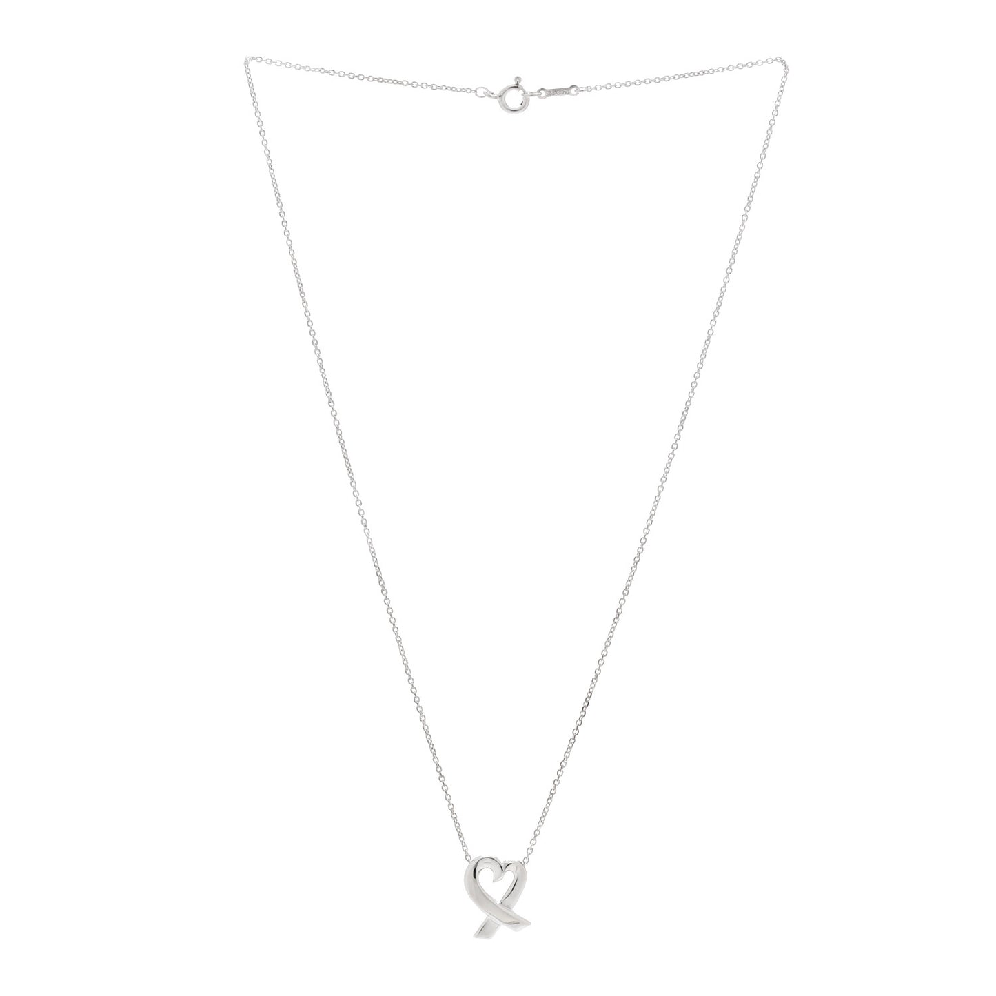 Sterling Silver Paloma Picasso Loving Heart Pendant Necklace