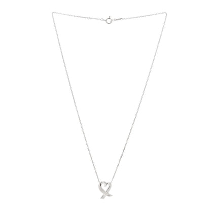 Tiffany Sterling Silver Paloma Picasso Loving Heart Pendant Necklace 3 of 4