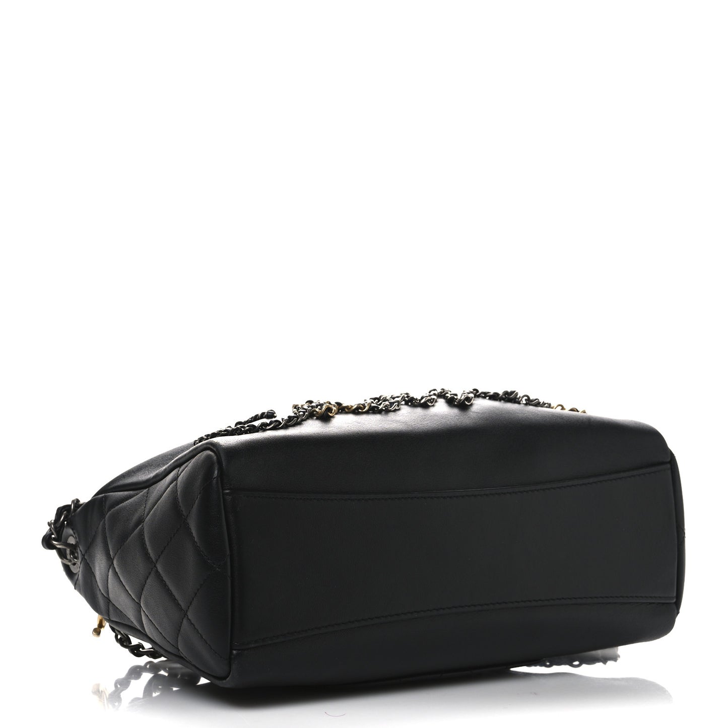 Calfskin Chain 20s Signature Hobo Black