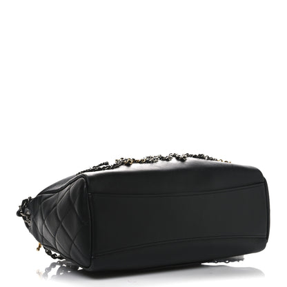 Chanel Calfskin Chain 20s Signature Hobo Black 4 of 12