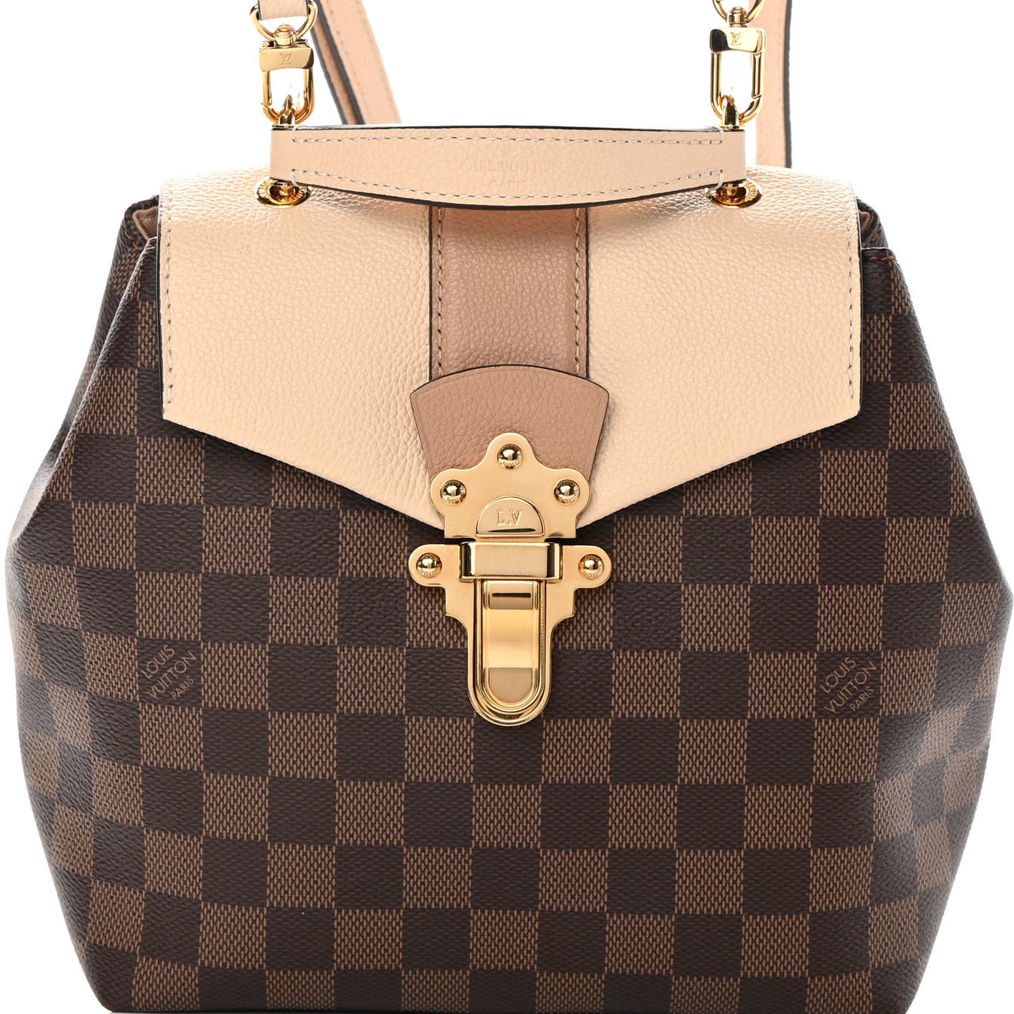 Damier Ebene Clapton Backpack Creme