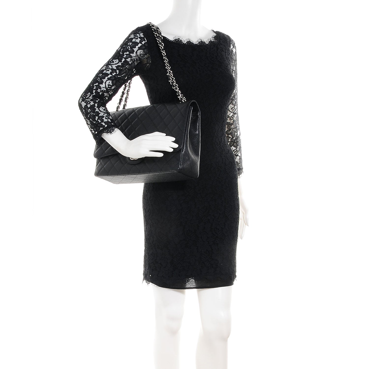 Chanel Caviar Maxi Single Flap Black 2 of 8