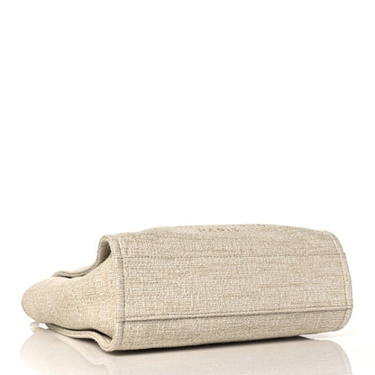 Chanel Canvas Small Deauville Tote Light Beige 4 of 9