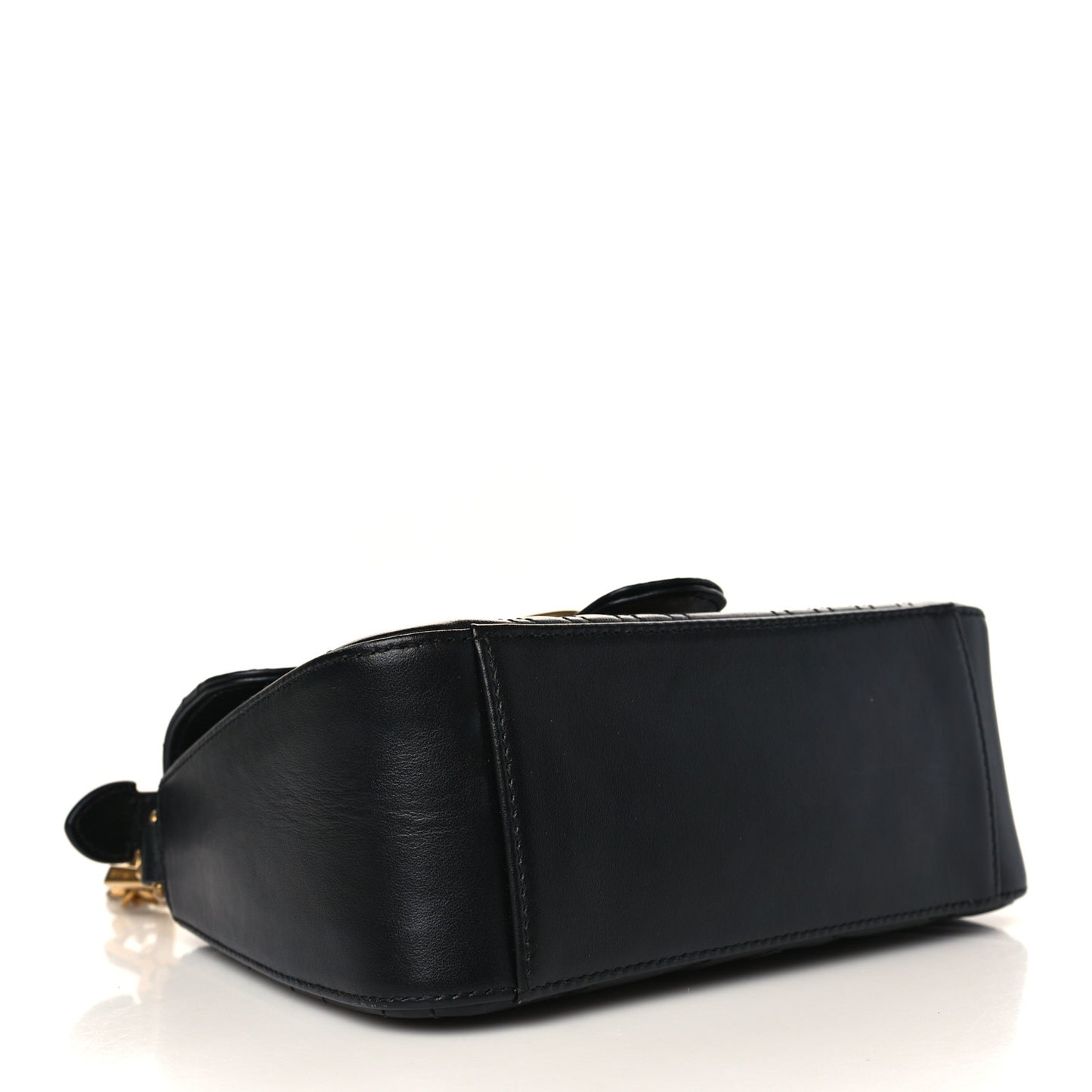 Calfskin Matelasse Mini GG Marmont Top Handle Shoulder Bag Black