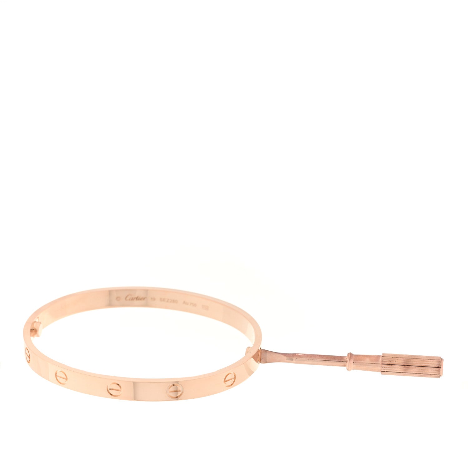 Cartier 18K Pink Gold LOVE Bracelet 19 7 of 8