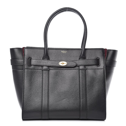Mulberry Classic Grain Bayswater Zip Tote Black 1 of 8