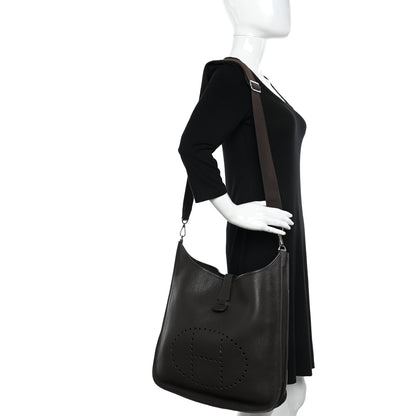 Hermes Taurillon Clemence Evelyne III TGM Chocolate 3 of 9