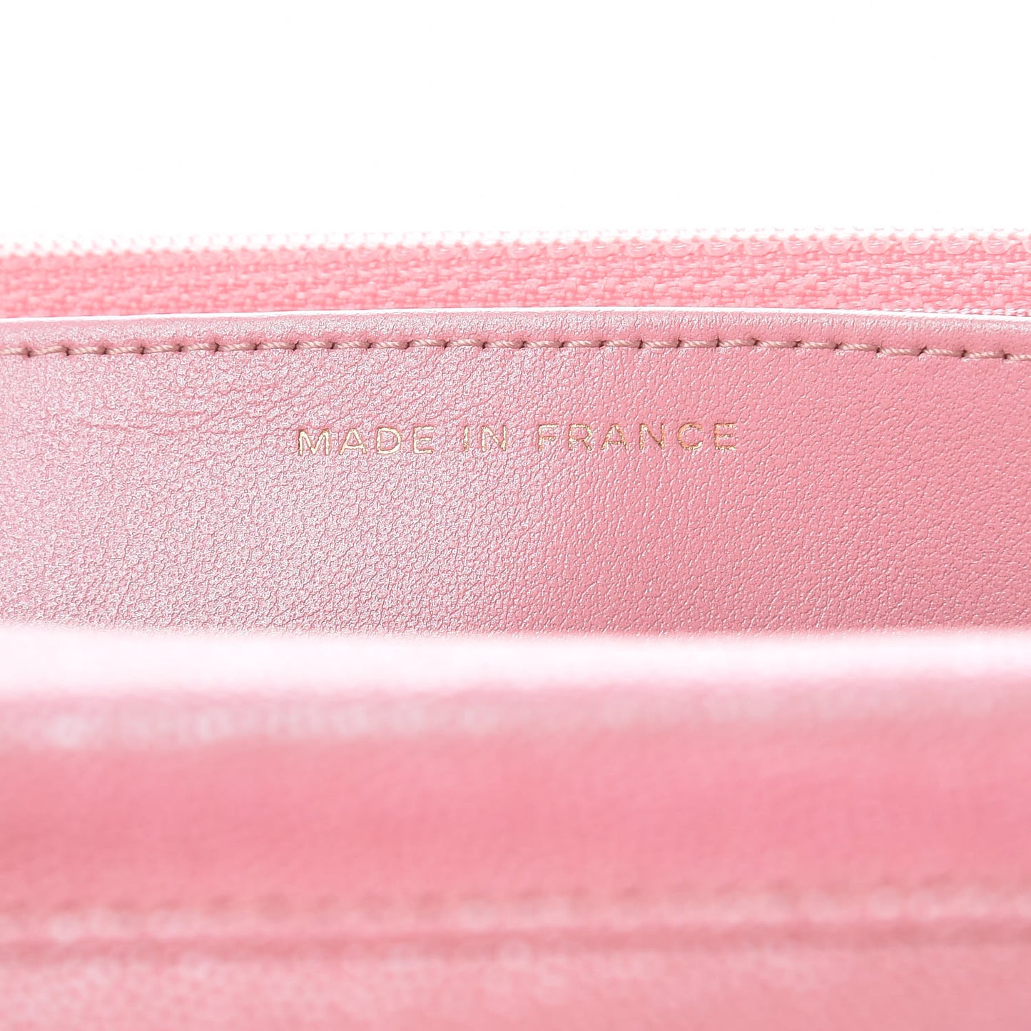 Iridescent Caviar Quilted Wallet on Chain WOC Rose Pink