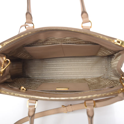 Prada Saffiano Lux Galleria Front Pocket Tote Sabbia 6 of 16