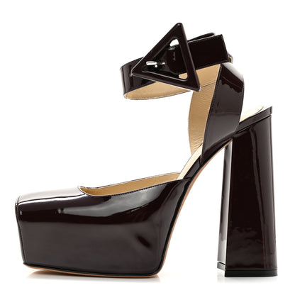 Bottega Veneta Supergloss Patent Tower 40/140mm Platform Pumps 37.5 Fondant 1 of 13