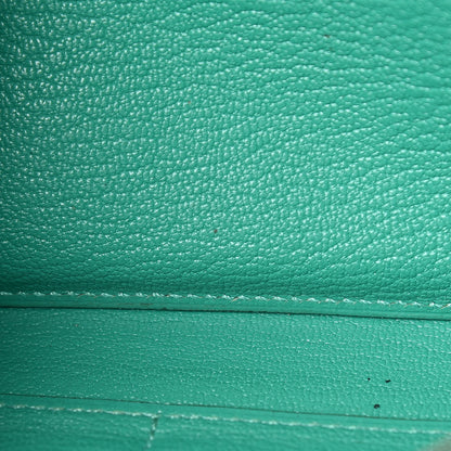 Hermes Chevre Mysore Kelly Longue Wallet Menthe 20 of 24