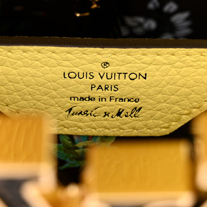 Louis Vuitton Taurillon Embroidered Tenderness Capucines MM Yellow Multicolor 6 of 13