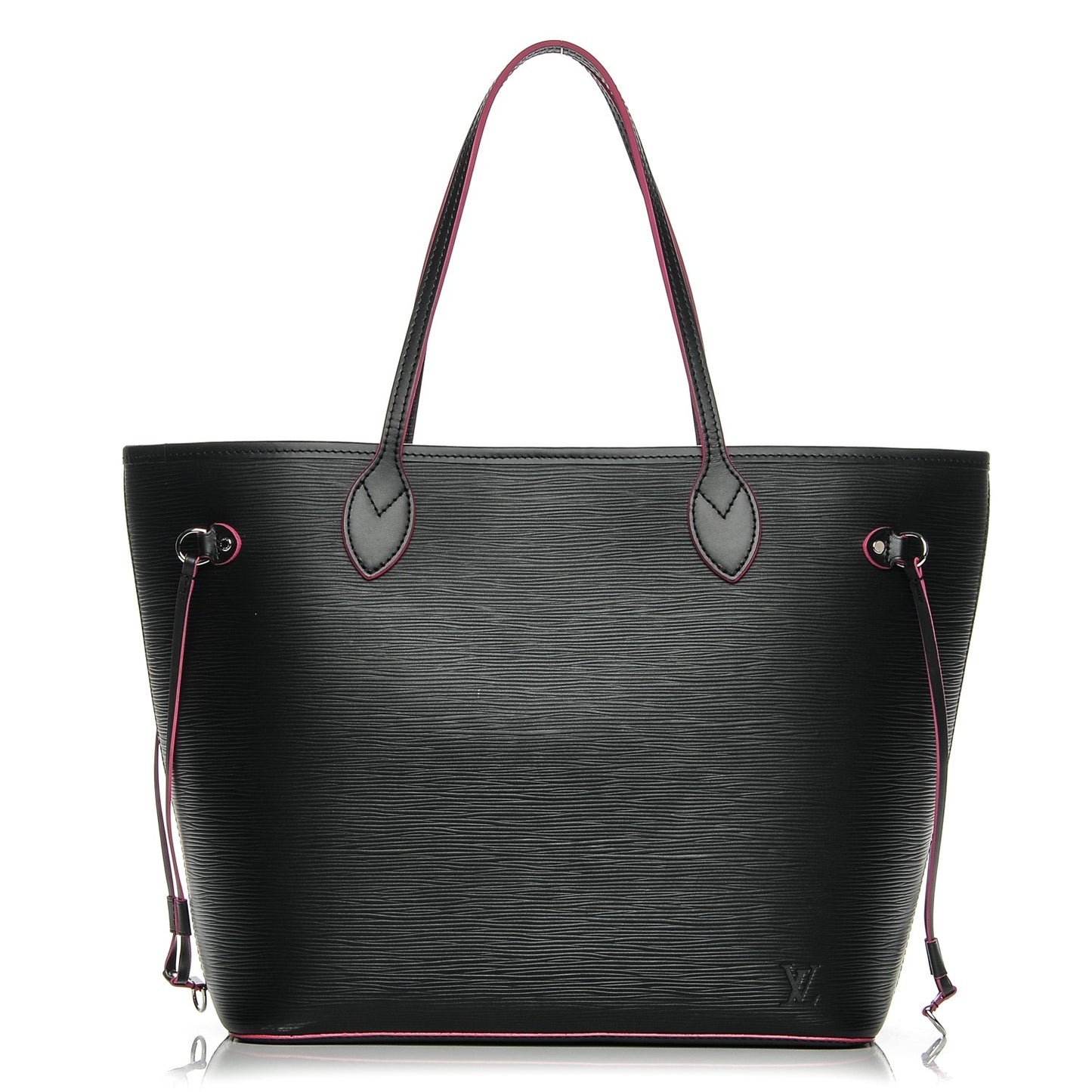 Epi Neverfull MM Black Hot Pink