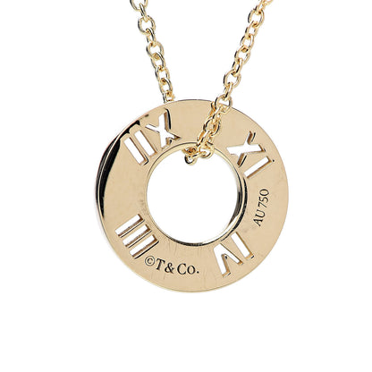 Tiffany 18K Yellow Gold Diamond Atlas Pierced Pendant Necklace 5 of 9