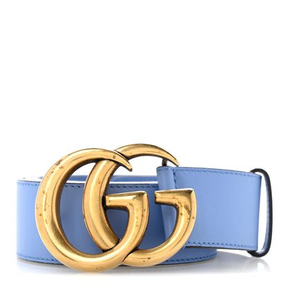 Gucci Calfskin Double G 40mm Belt 90 36 Clear Sky Blue 1 of 8
