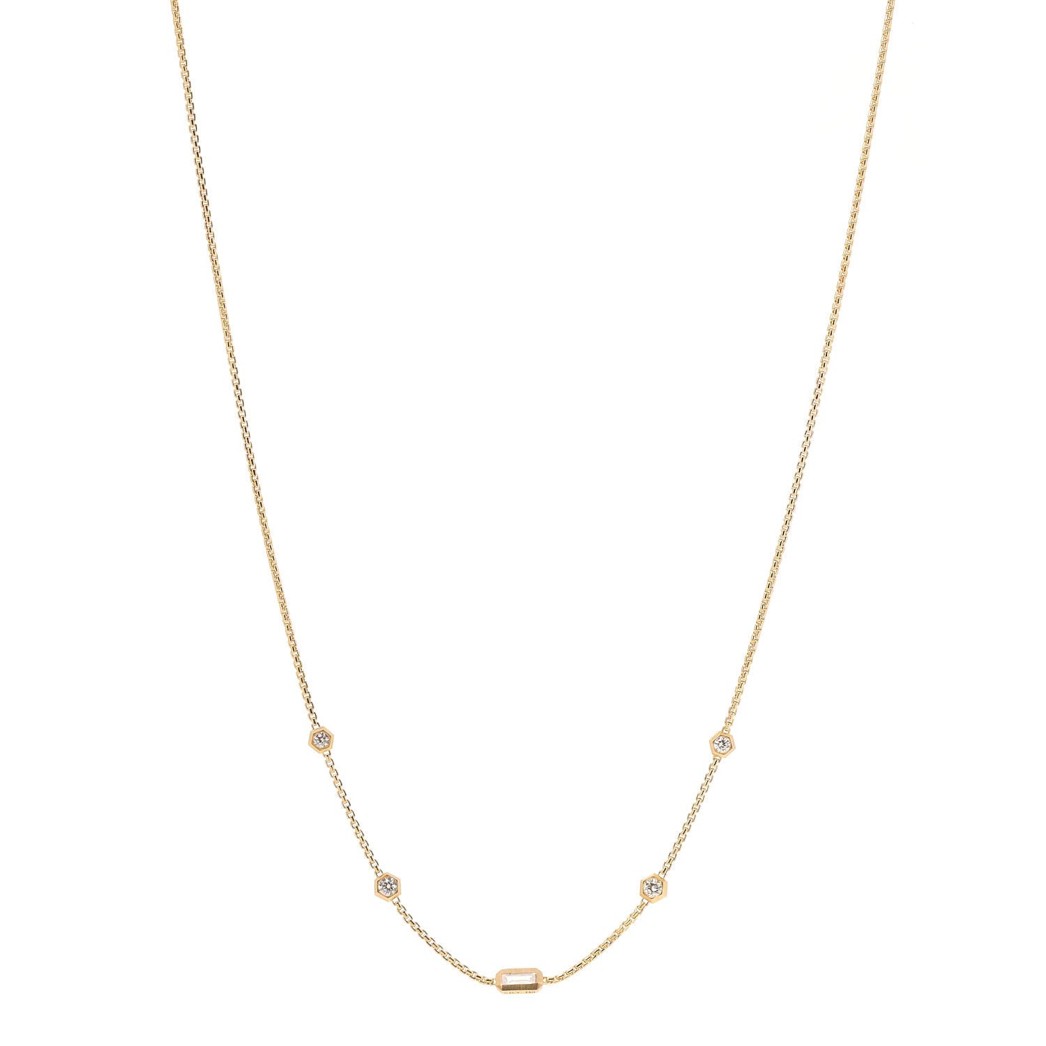 David Yurman 18K Yellow Gold Diamond Novella Necklace 1 of 5