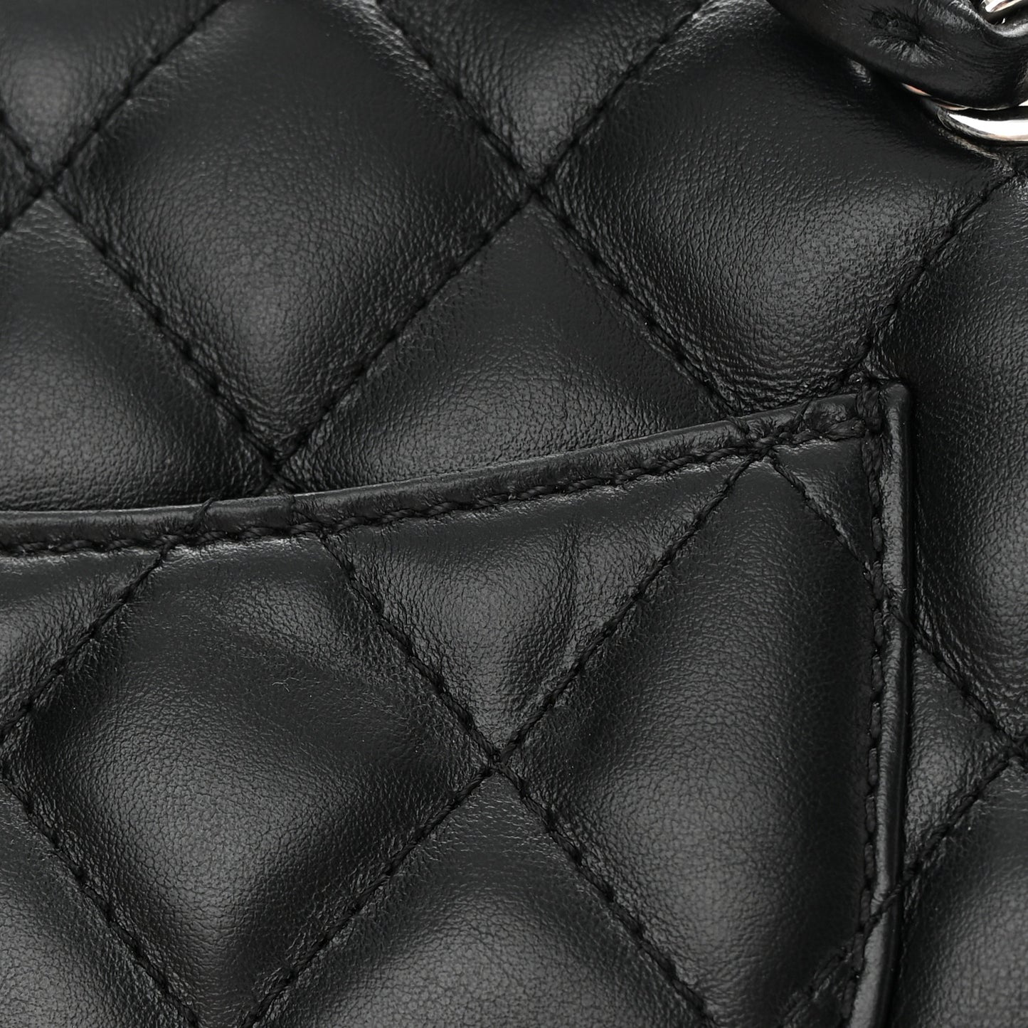 Calfskin Quilted CC Uniform Flap Belt Bag Black