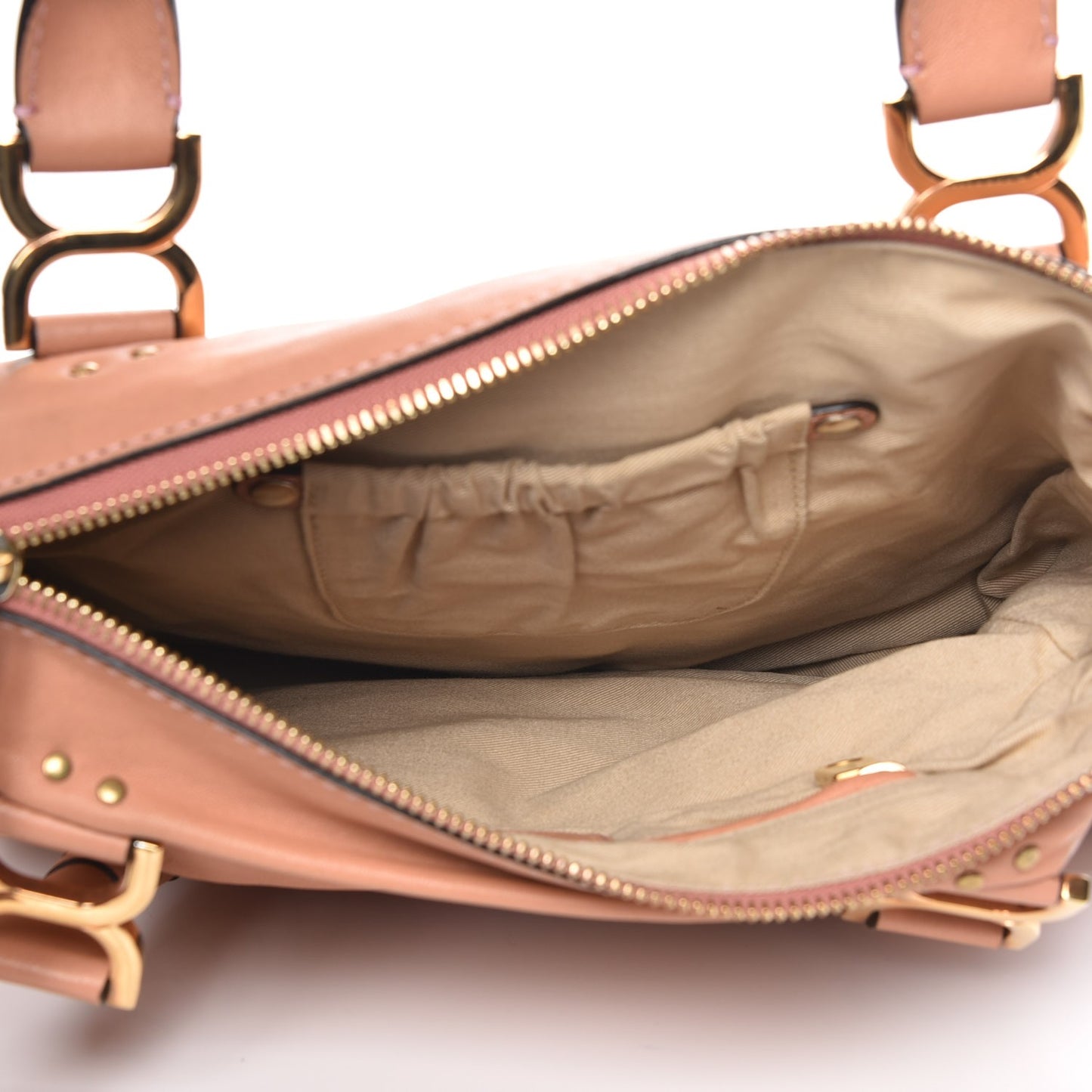 Calfskin Large Marcie Satchel Pink