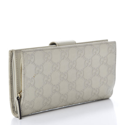 Gucci Guccissima Abbey Continental Wallet Off White 3 of 11