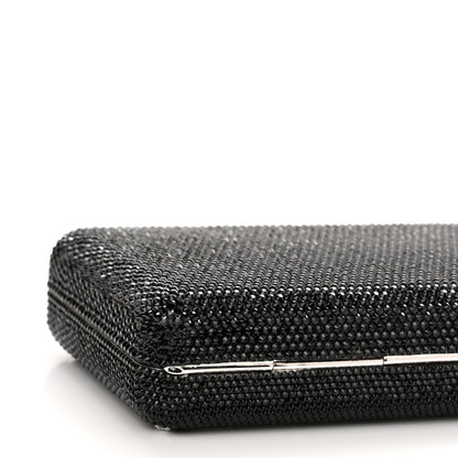 Judith Leiber Crystal Bespoke Slim Slide Clutch Black Silver 8 of 9