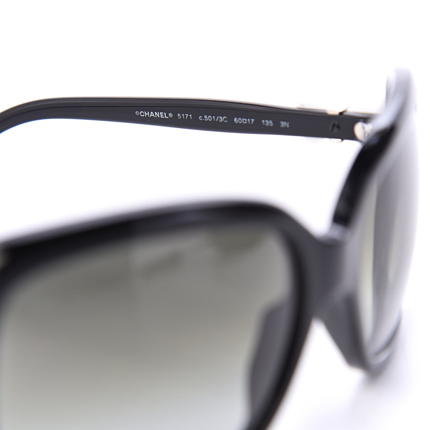 Acetate CC Bow Sunglasses 5171 Black White