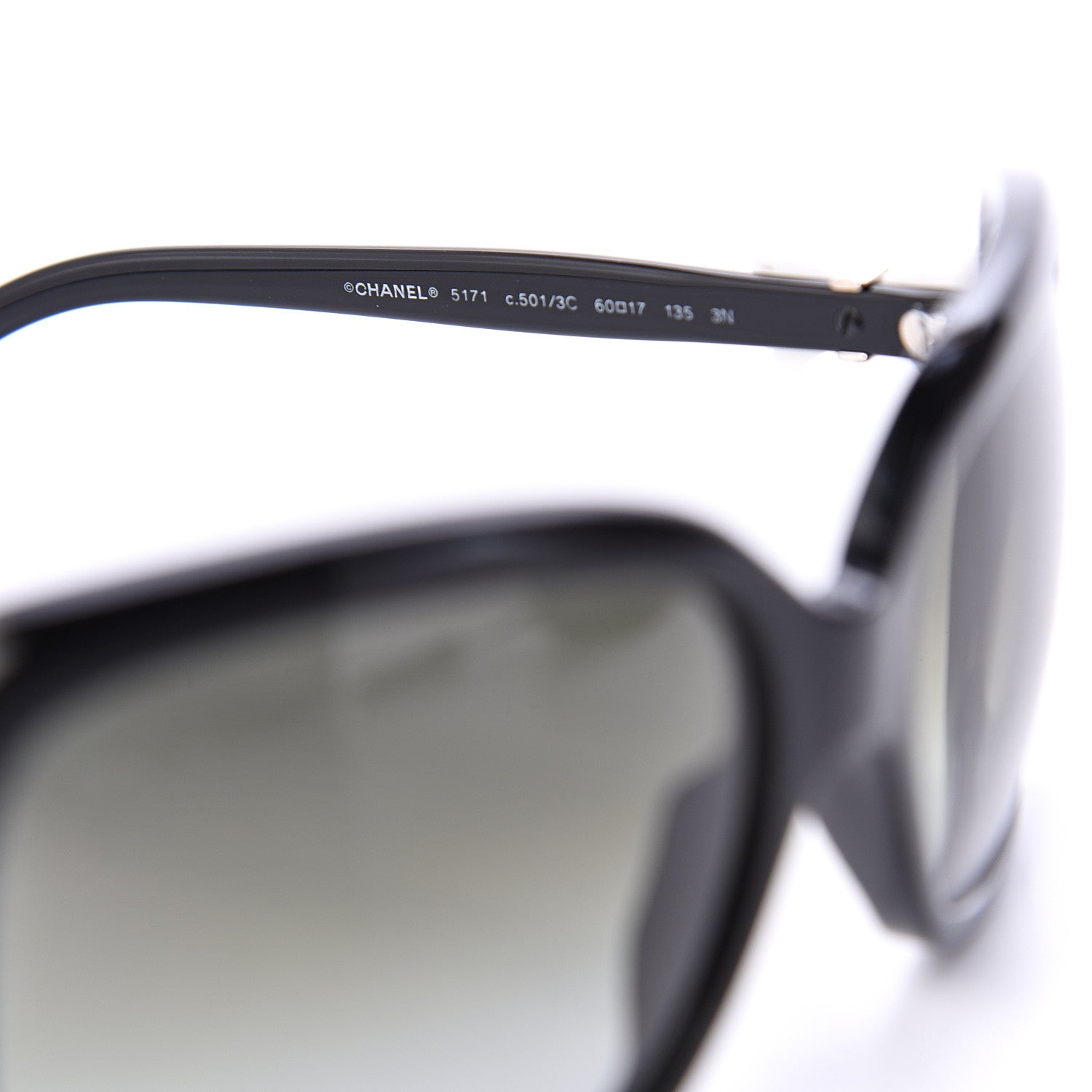 Chanel Acetate CC Bow Sunglasses 5171 Black White 5 of 8