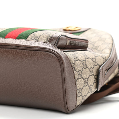 Gucci GG Supreme Monogram Calfskin Web Small Ophidia Day Backpack Beige Ebony New Acero 10 of 10